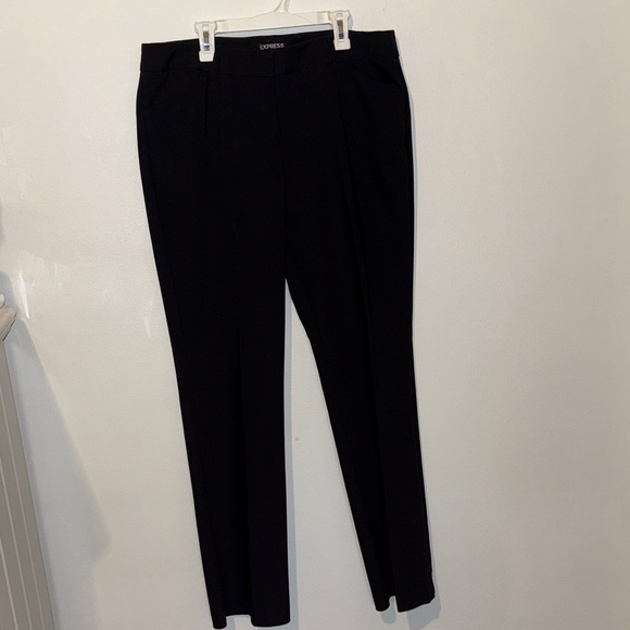 Express Pants - Express Editor Straight Leg Black Trousers